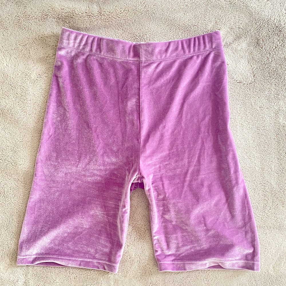 Velour Biker Shorts